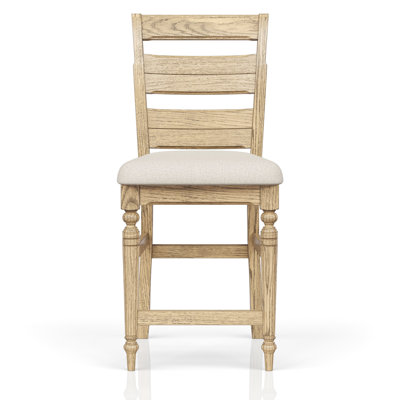 Tabouret de comptoir à dossier avec finition colorée, siège rembourré et pieds élégants tournés, finition de 27,53 lb pour le comptoir, repose-pieds, profondeur de 19 po