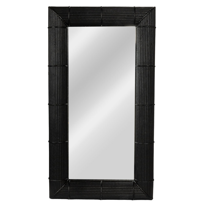 Miroir mural Bamboo, Noir