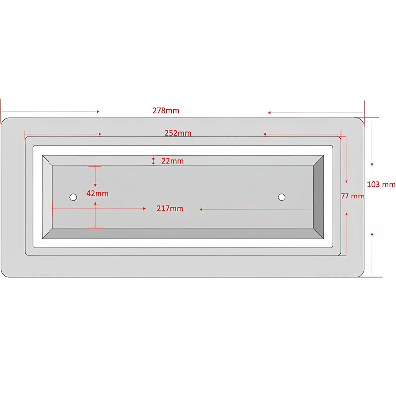 VENTRAY 10.9'' L Stainless Steel Vent Cover, 1.9" H x 3" W x 10.9" L, Black