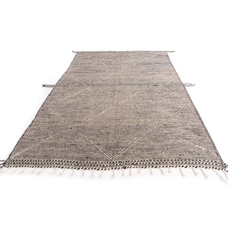 Tapis noir et blanc Noack