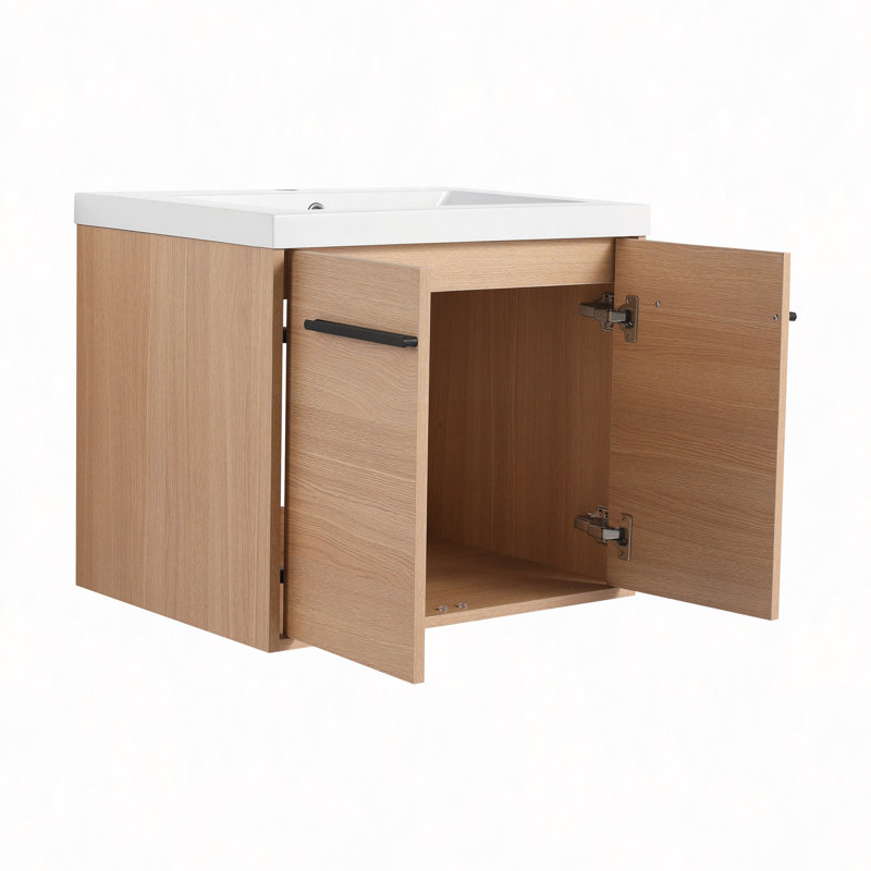 Ensemble de meuble-lavabo 24 po avec lavabo à poser en résine, 2 portes, 24"