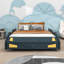 Lit plateforme double avec rangement Akkie-475381332