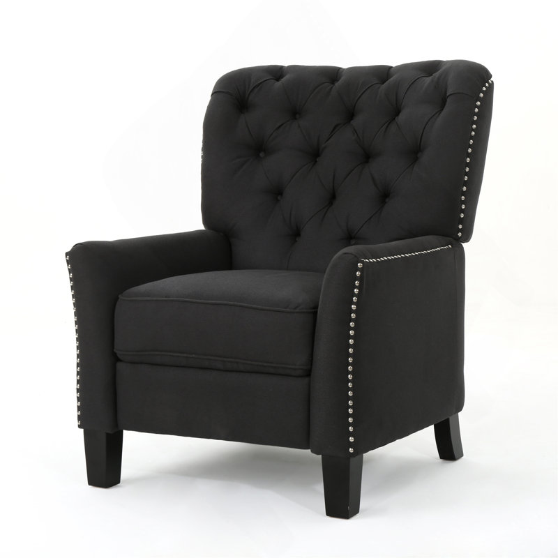 Fauteuil inclinable moderne en tissu gris foncé