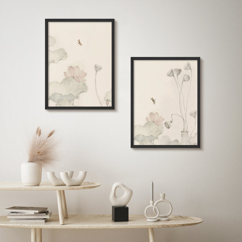 Lotus Pond, Noir, noir, noir, noir, H 16 po x l 12 po