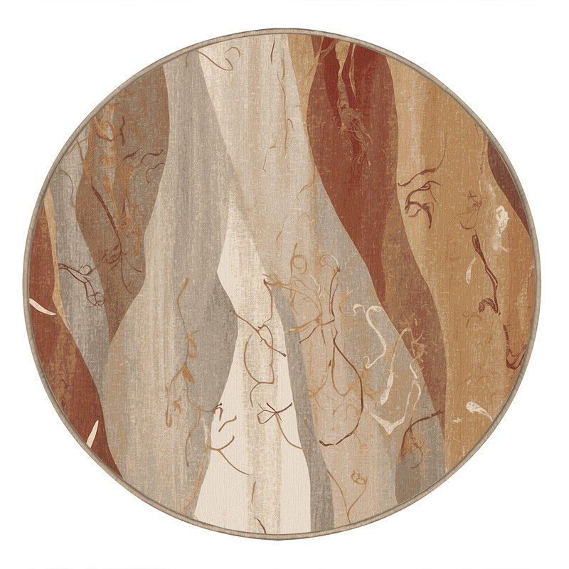 Luminous Drift Rug, Round 3'