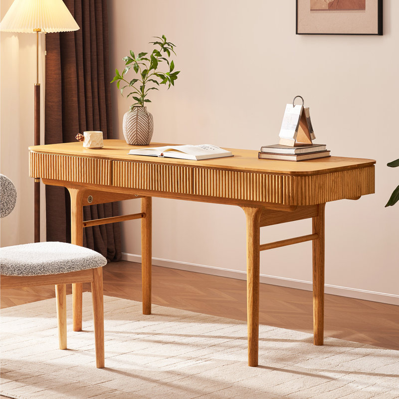 Bureau d'écriture HERNEST 59 "Mid-Century, Chêne naturel