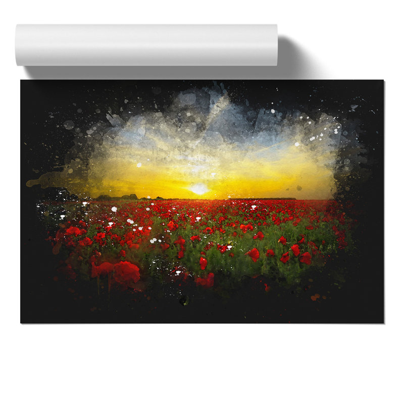 Field Of Poppies Vol.3 Paint Splash - No Frame Print, 42cm H x 59cm W x 0.1cm D