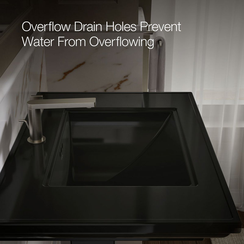 Memoirs® Stately 24" Pedestal Bathroom Sink with 4" Centerset Faucet Holes, Black, Single, 34.75" H x 22.19" W x 30.69" L