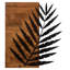 Élégant accessoire mural décoratif en bois, noyer et noir, 19,7 po x 22,8 po | 50% bois véritable (épaisseur: 1,2 po) et 50% métal | Variations de couleurs uniques pour un décor distinctif, parfait pour n'importe quelle pièce-2012196915