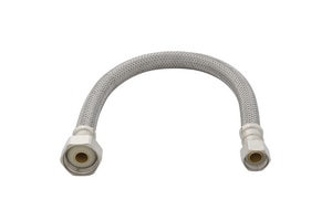 3/8" Comp x 1/2" FIP X 16" Stainless Steel and PVC Reinforced Sink Flexible Water Connectors