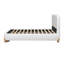 Elegant Boucle Bed, une pièce maîtresse de chambre à coucher luxueuse et confortable, pleine grandeur, blanc-115724828