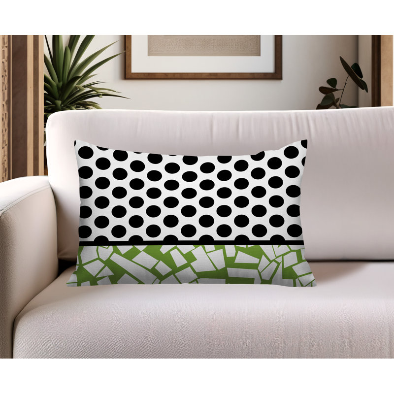 Oreiller rectangulaire réversible intérieur / extérieur Miva, Chartreuse, Rectangulaire H 18 po x l 25 po