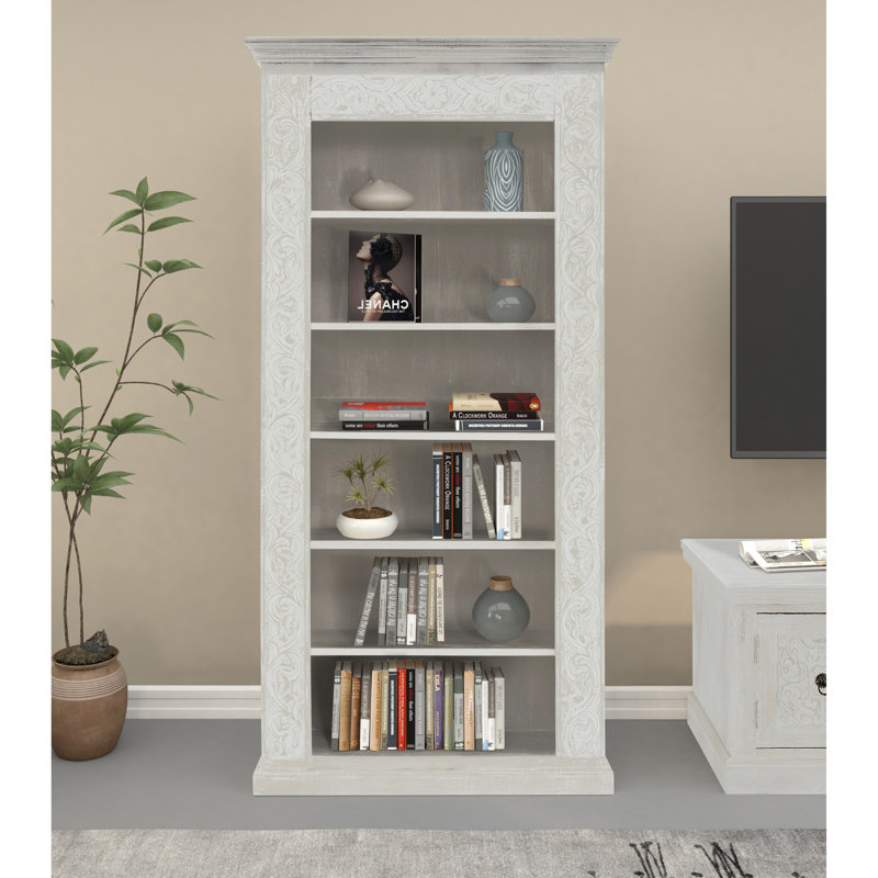 Crankill 180cm H x 90cm W Solid Wood Standard Bookcase