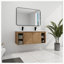 Ensemble de meuble-lavabo mural double 47,6 po avec plateau en céramique Emonte