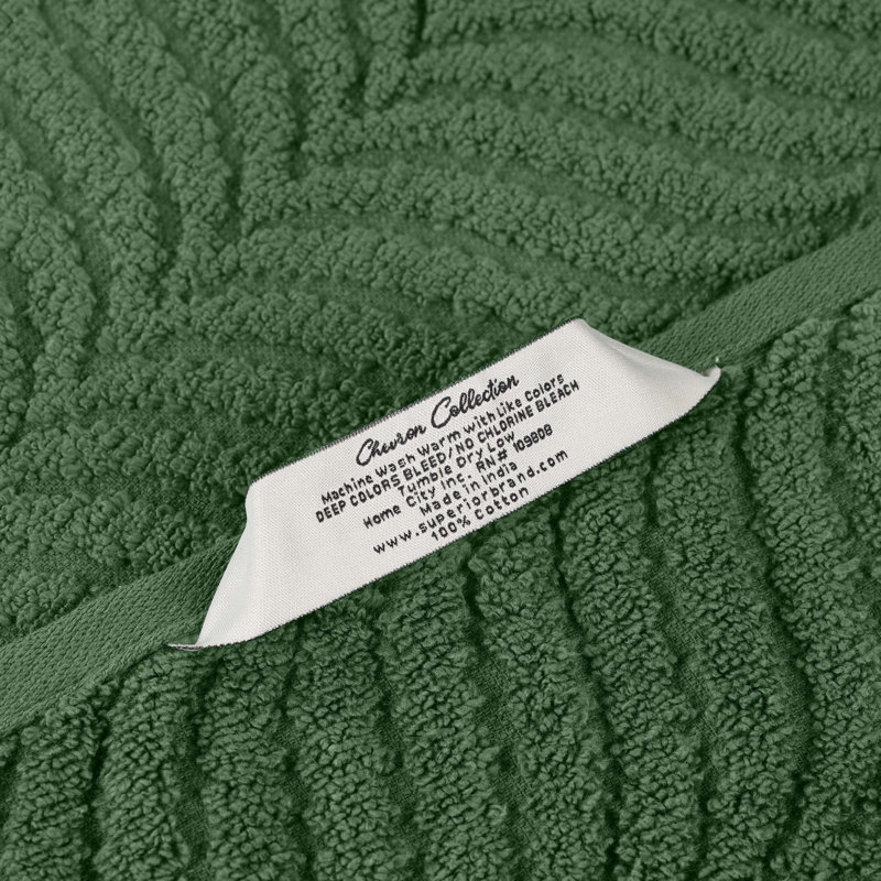 Débarbouillette en coton jacquard Fruitville, Vert forêt