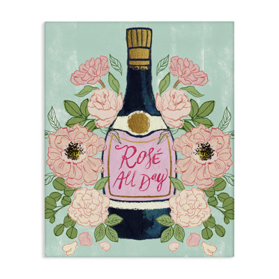 «Rose All Day Champagne», art mural sur toile par Joy Ting