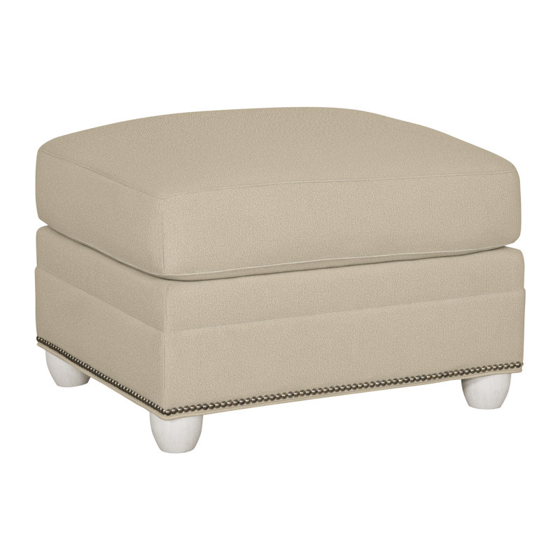 Fairgrove Upholstered Ottoman, Casa Blanca, Tuck Linen, Yes
