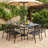 8-Seat Outdoor Patio Dining Table, Built-In Umbrella Hole & Weather-Resistant Anti-Fade Finish, Rust-Proof Reinforced Frame, Fits Porch, Backyard Lawn