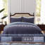 Ensemble de courtepointe pour grand lit 3 pièces - Couvre-lit léger en microfibre et 2 taies décoratives, motif bohème aztèque bleu, surdimensionné 90 x 98 pouces, couvre-lit toutes saisons-122570583-122570586