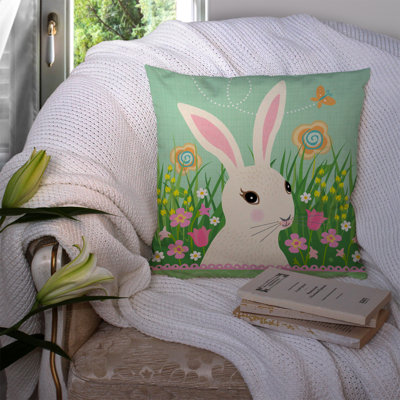 Easter Bunny Rabbit Indoor/Outdoor Throw Pillow