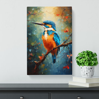 Kingfisher Impressionism No.2 - Wrapped Canvas