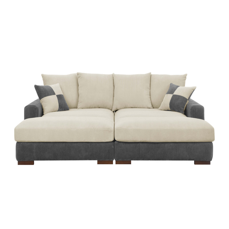 Coastal Luxe Modular Sofa, Cream/Gray