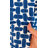 Navy Blue White Geometric Curtains-1291485466