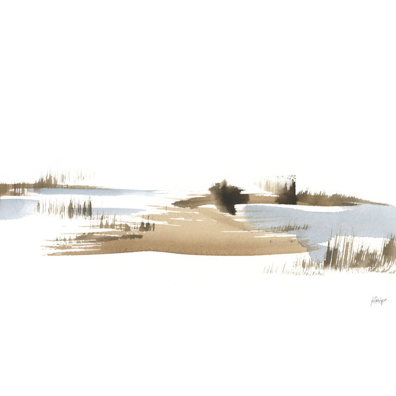 Natural Shoreline I by Ethan Harper - Painting, Black Floater Framed, 81 cm H x 122 cm W