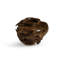 Wood Abstract Pot Planter in Black/Brown
