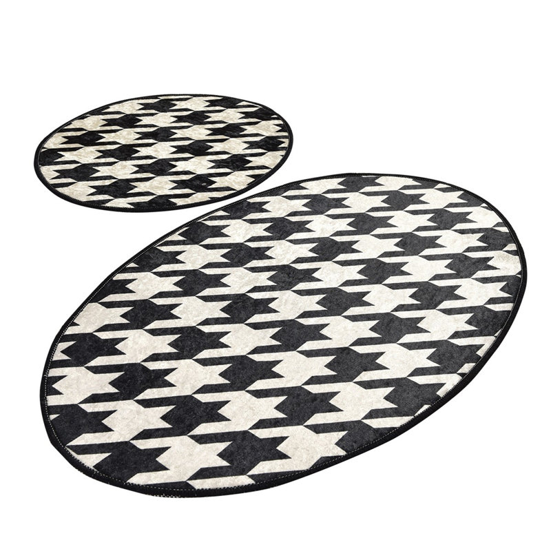 Ensemble de tapis de bain antibactérien (2 pièces), 100% polyester, 19,7 po x 23,6 po et 23,6 po x 39,4 po | Sous-tapis antidérapant, hauteur des poils: 0,4 po | Lavable à la machine, doux et durable, idéal pour la sécurité et le confort de la salle de bain