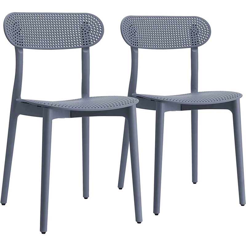 Chaise de terrasse empilable Isbella, Gris ancre