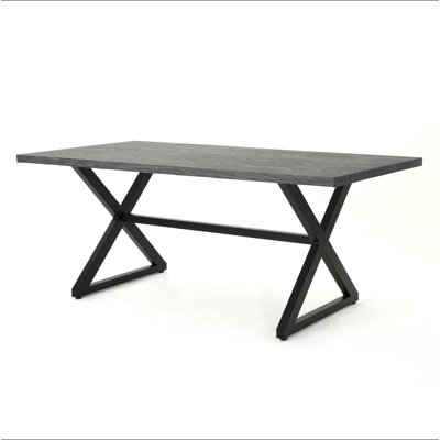 Rolando Outdoor Aluminum Dining Table with Steel Frame