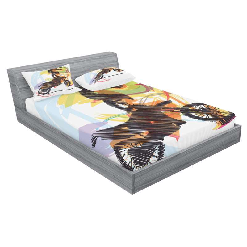 Microfiber Sheet Set, Queen Sheet Set with Fitted Sheet