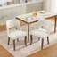 Ensemble de 2 chaises de salle à manger en bois rembourrées en tissu-310944519