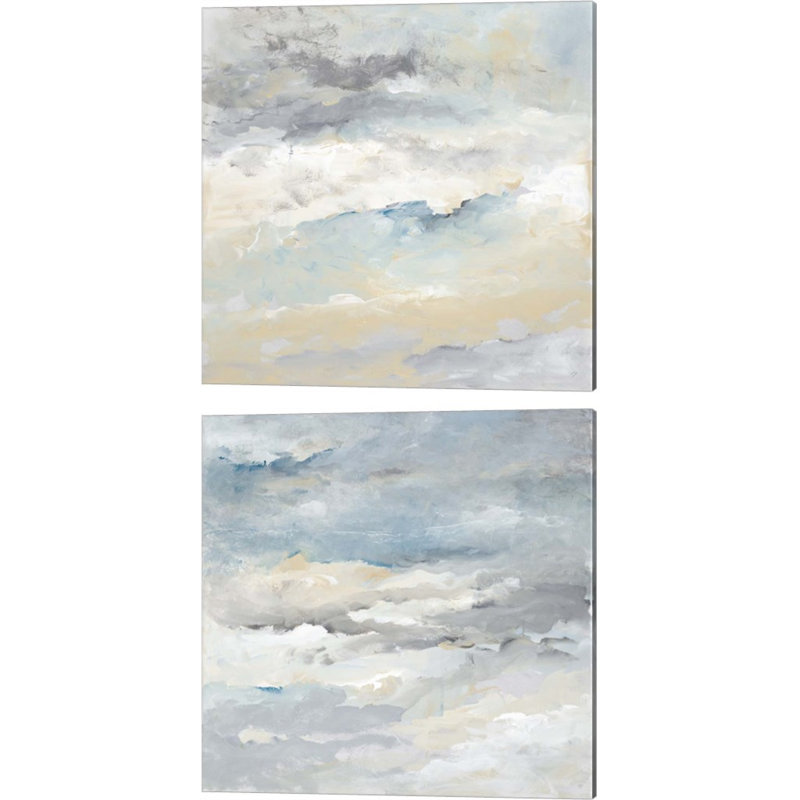 «Sea Meets Sky» par Lanie Loreth, art sur toile (ensemble de 2)