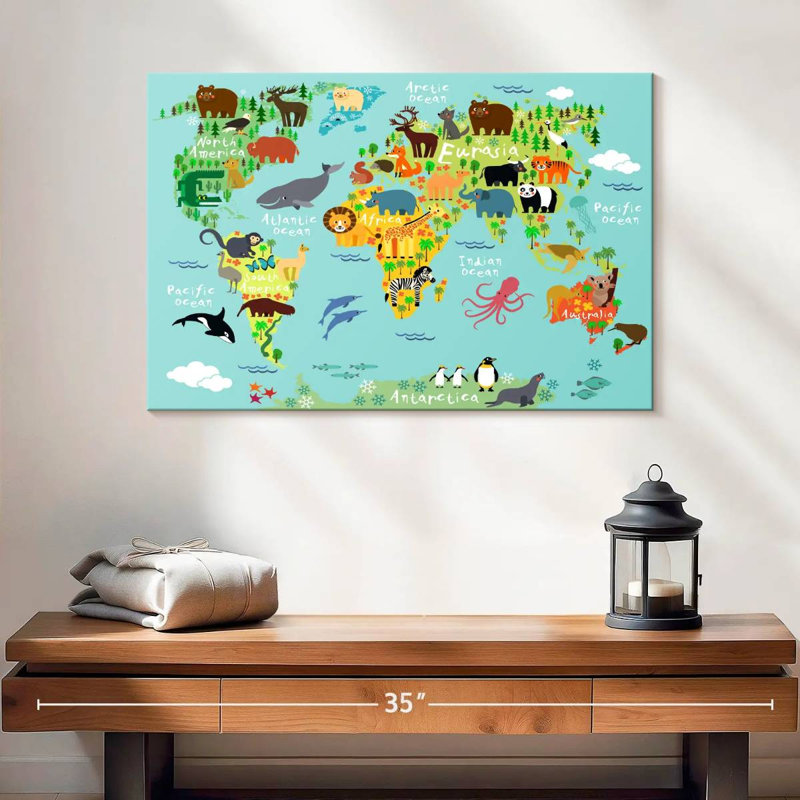 Carte du monde Aliaz Kids Haven, H 16 po x l 24 po