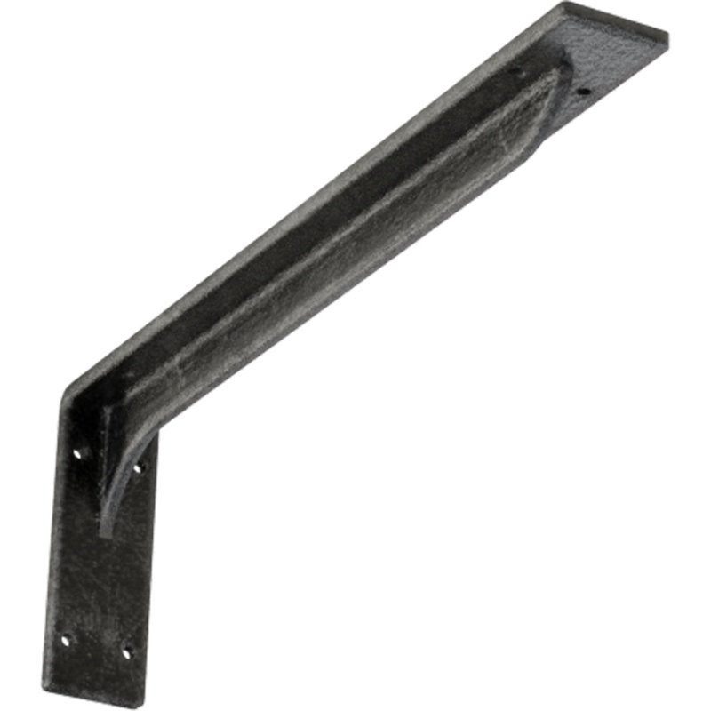 Support en acier Embrey, Argent antique, H 6,5 po x l 2 po x P 18 po
