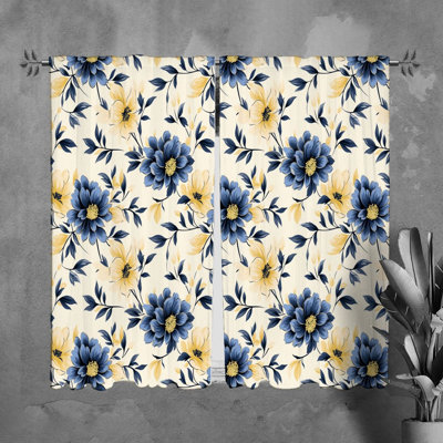 Rideaux à motif floral - 6121