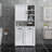 Pantry Storage Cabinet with  Open Shelve, Adjustable Shelf