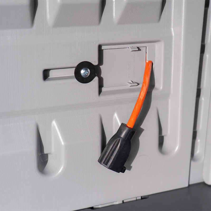 Dove Gray Lockable Plastic Outdoor Storage Locker