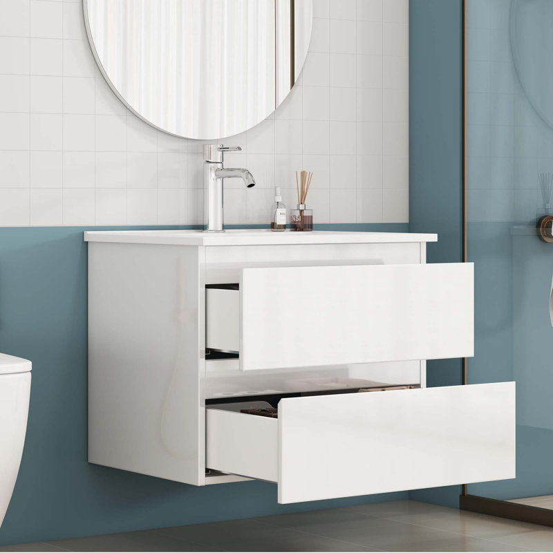Ensemble de meuble-lavabo avec lavabo et meuble-lavabo avec 2 grands tiroirs, 24"