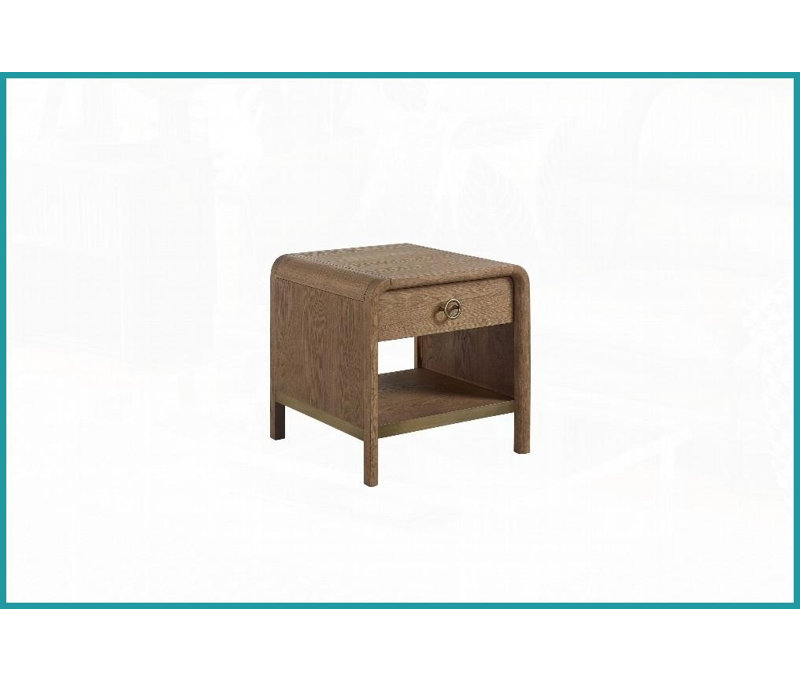Table basse Latte Elm Veneer Tablette