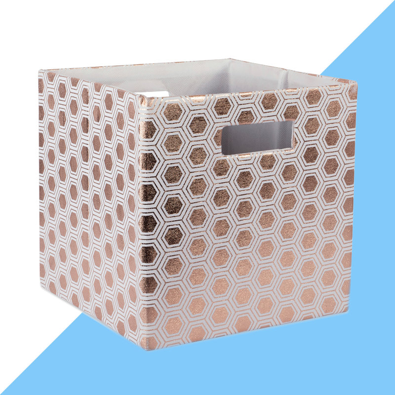 Mercer41 Decorative Bin, Copper, 11" H x 11" W x 11" D