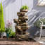 Dories Handcrafted Outdoor Weather Resistant Floor Fountain with Lights