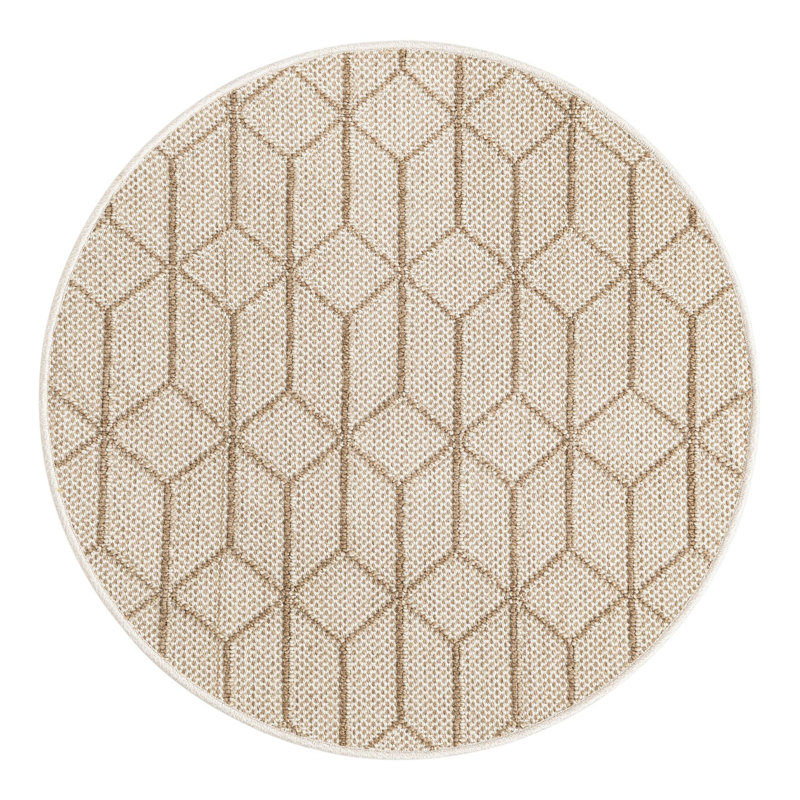 Indoor/Outdoor Trellis Area Rug, Round 3'1"