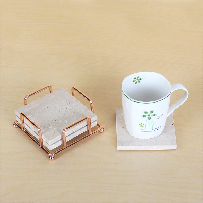 Ensemble de sous-verres avec support