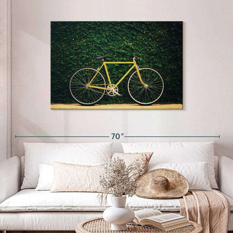 Mehar Yellow Garden Bicycle, 30" H x 45" W