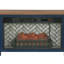 Console média avec foyer électrique bleu, foyer à effet braise, tablettes réglables, trous de cordon, grille à bûches