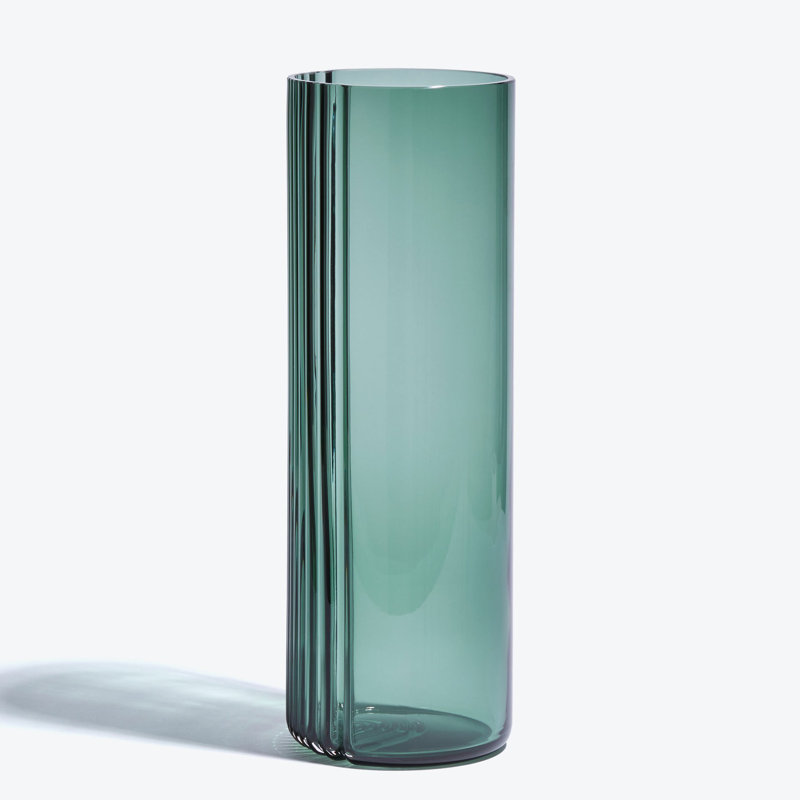 Pulse Vase, Tall, 14.9" H x 5.1" W x 5.1" D, Green