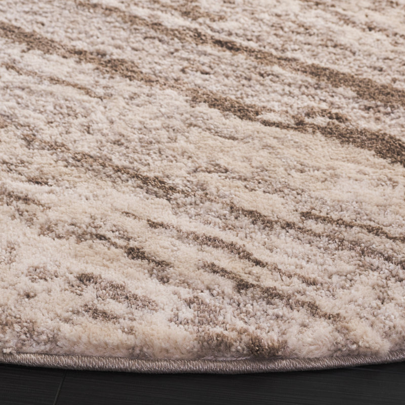 Kianni Performance Abstract Rug, Round 6'7"